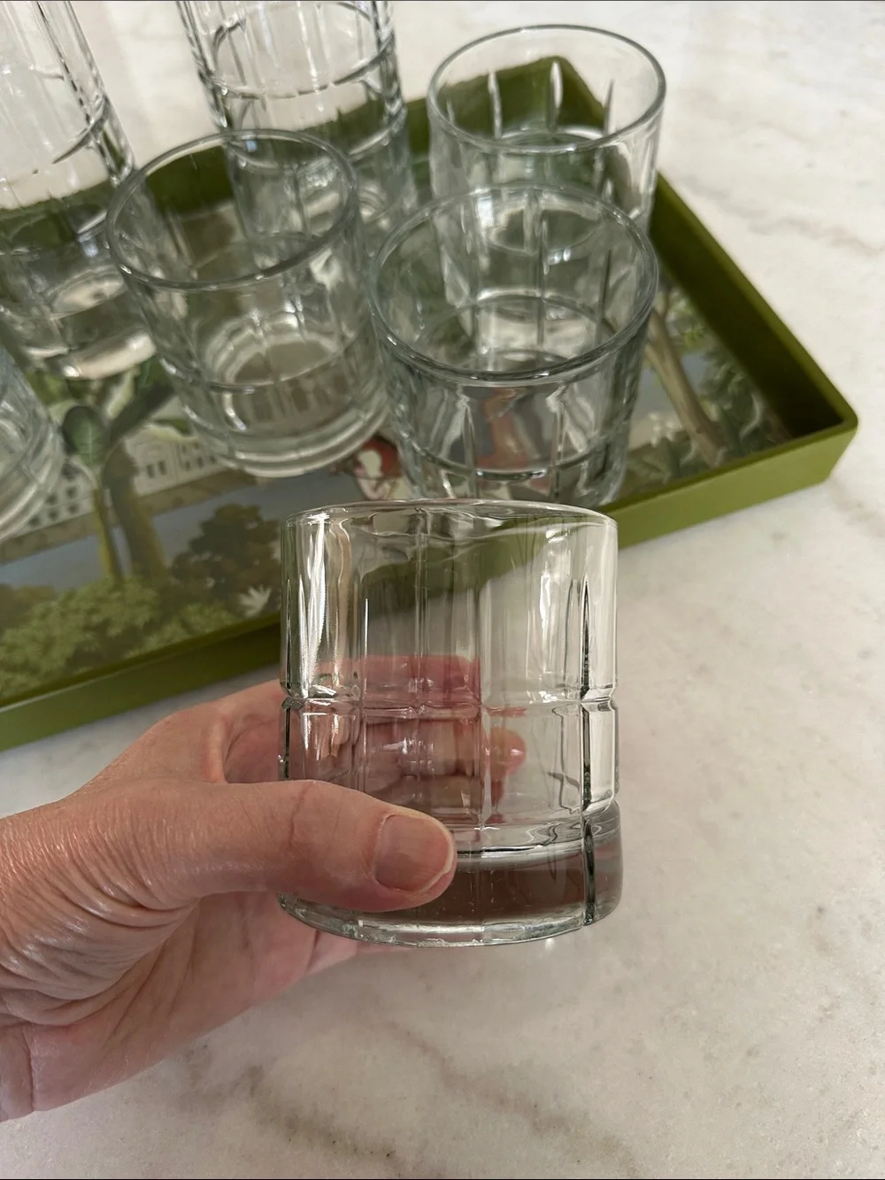 Anchor Hocking Tartan glasses set